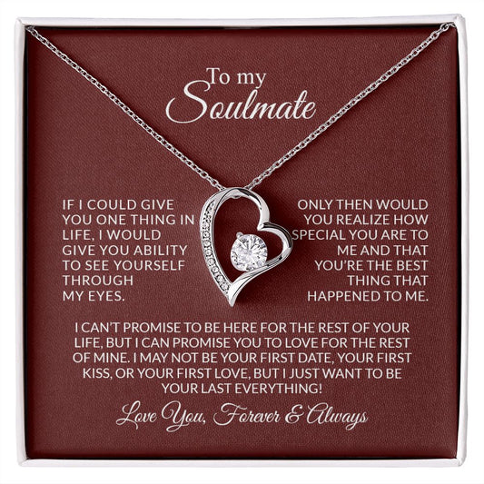 To My Soulmate | Love You, Forever & Always - Forever Love Necklace